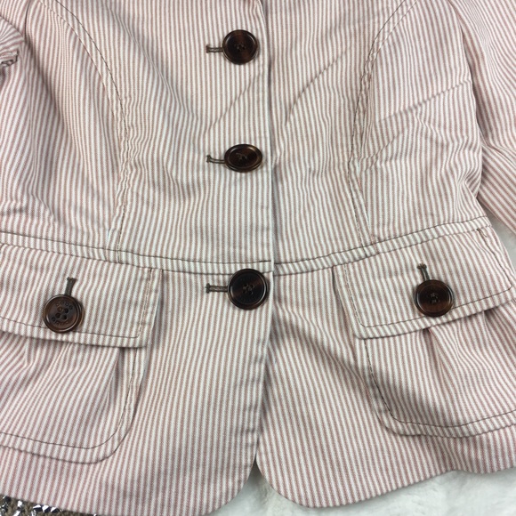 Nearly New bebe stripe jacket Blazer coat 0 - Picture 3 of 4